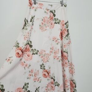 Floral Print Women's A-Line Maxi Skirt